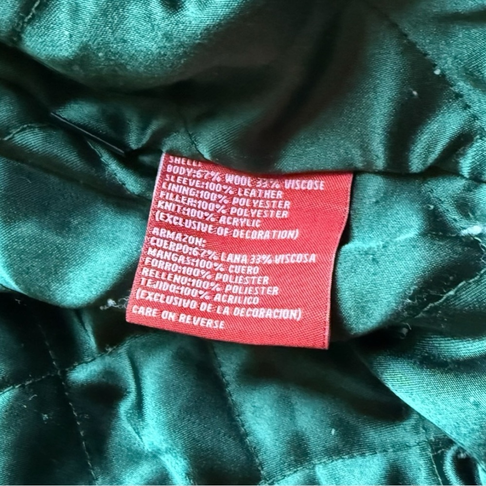 GB Packers Vintage Jacket w/a Wool Blend Body & Cream-Colored Leather Sleeves - Picture 15 of 16